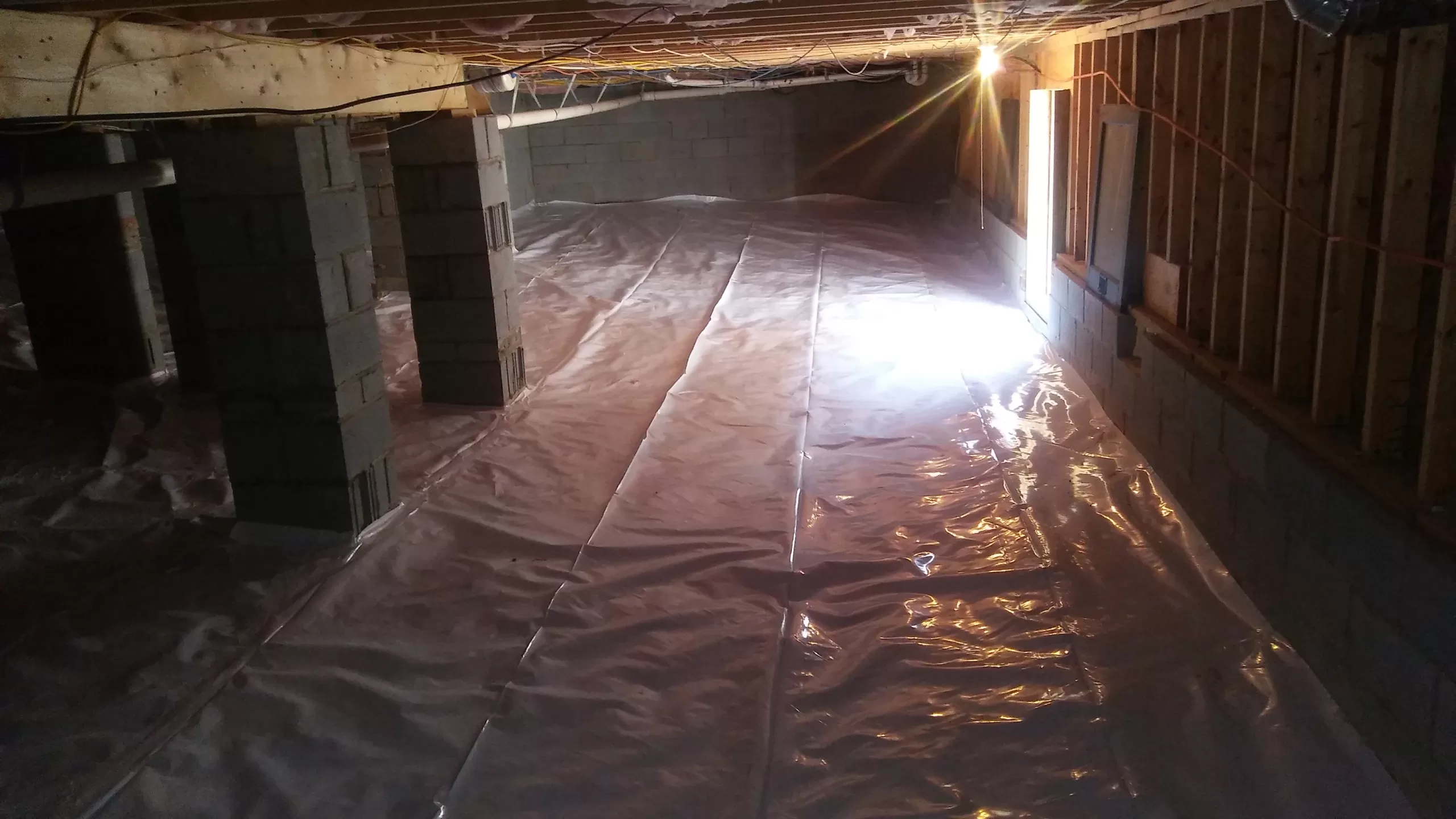 Crawl Space Repaired by being encapsulated in Clayton NC